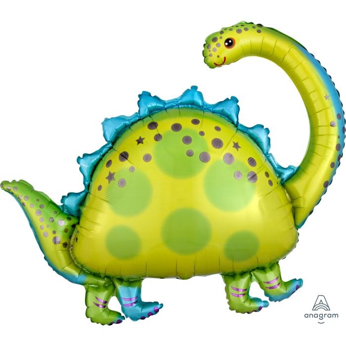 SuperShape Brontosaurus Dinosaur Foil Balloon – Helium Filled