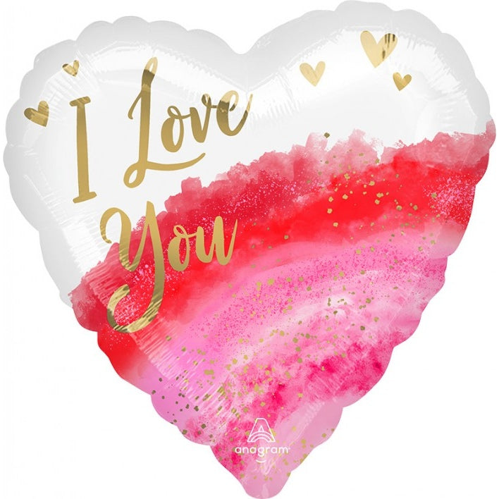 Jumbo Watercolor I Love You Foil Balloon