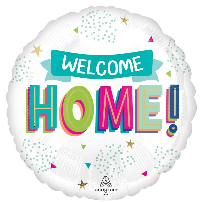 Welcome Home helium filled foil balloon