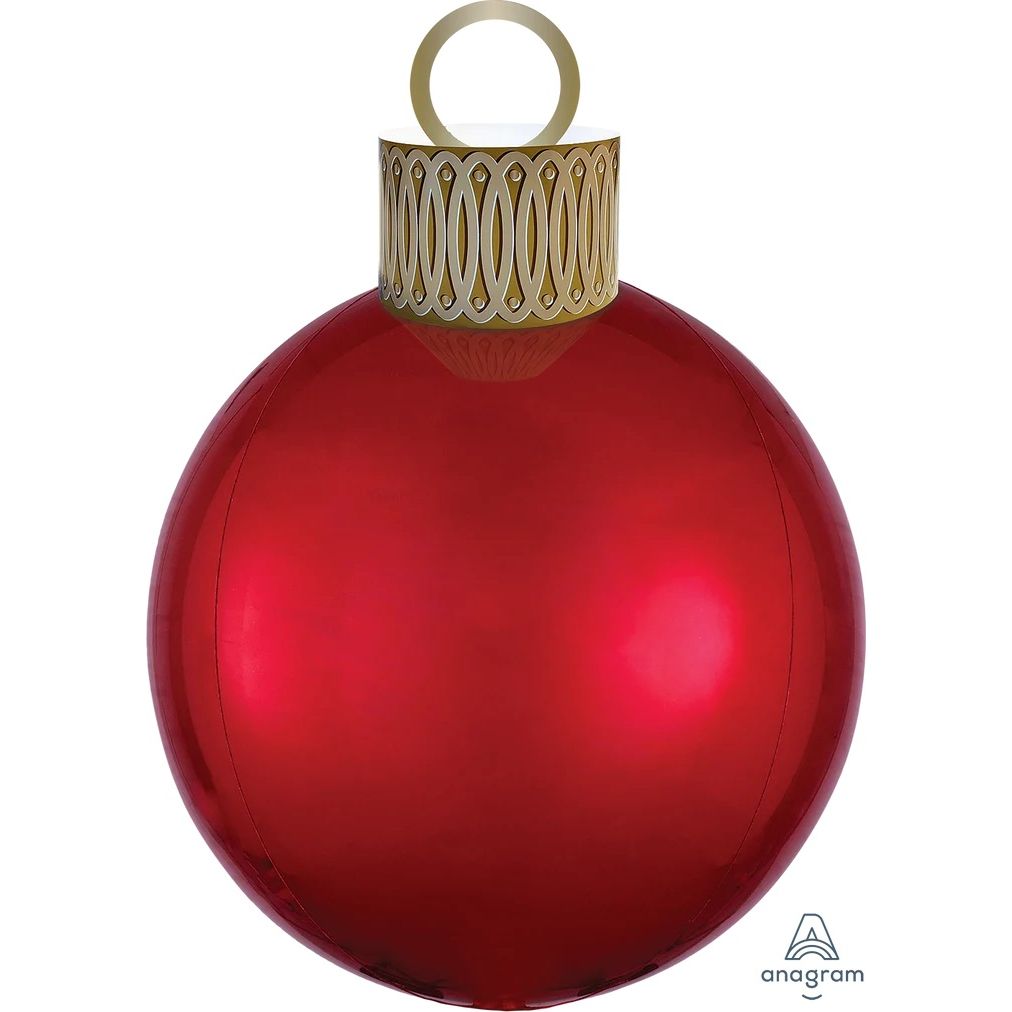 Orbz Ornament 20 inches Air Balloon Red Color springbank-balloons