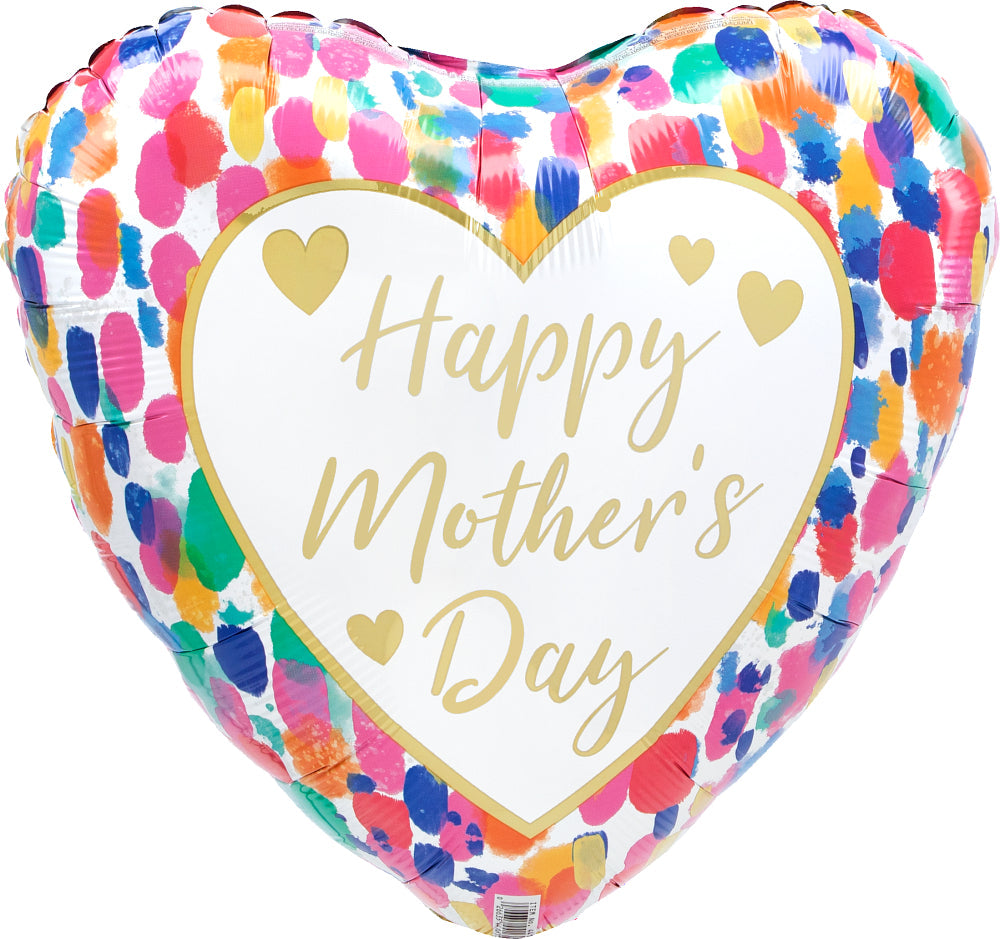 Standard Satin Happy Mother's Day Colorful Watercolor springbank-balloons
