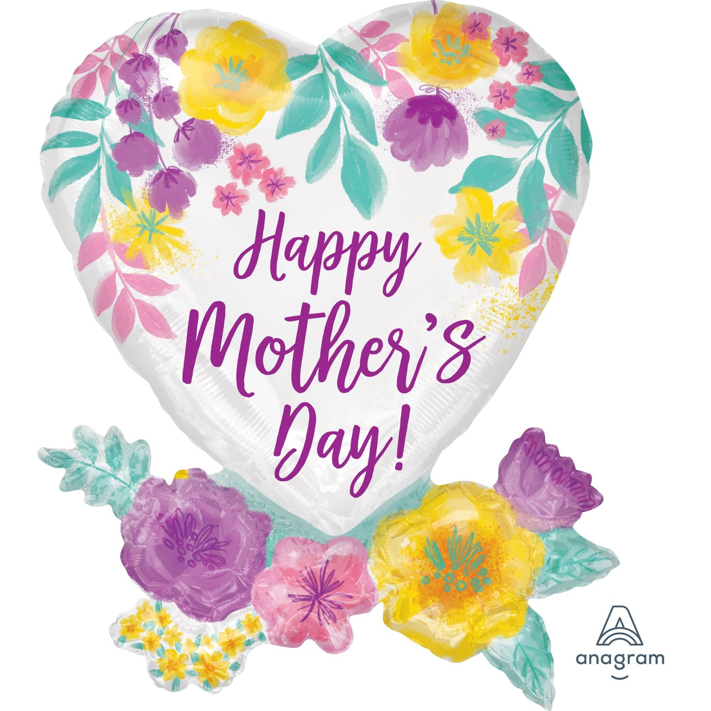 SuperShape Happy Mothers Day Watercolor Flowers springbank-balloons
