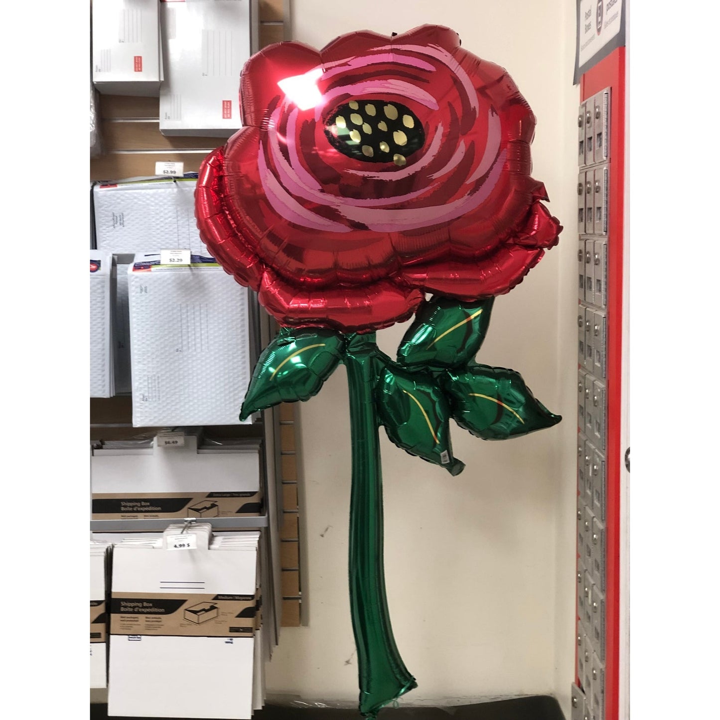 Valentine's Day Balloon Rose 4Ft springbank-balloons