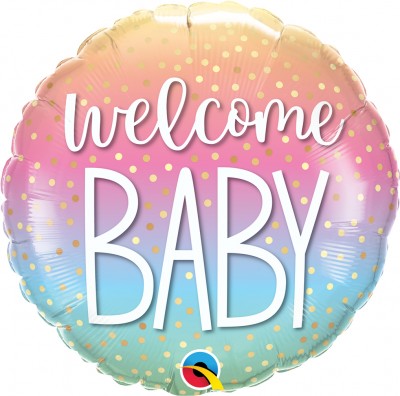 18" Welcome Baby Confetti Dots