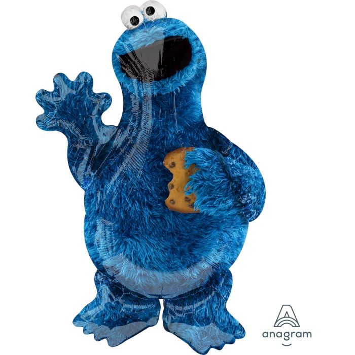 Cookie Monster helium filled foil balloon