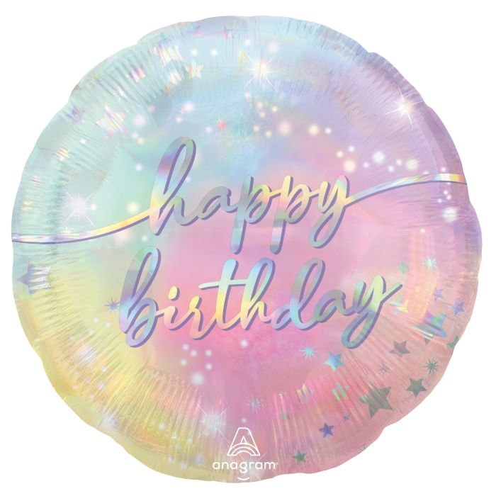 Luminous Birthday helium filled foil balloon