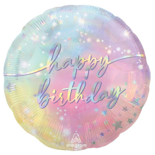 Luminous Birthday helium filled foil balloon
