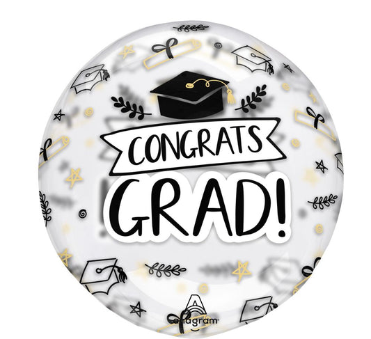 18" Clearz Sketched Graduation Balloon