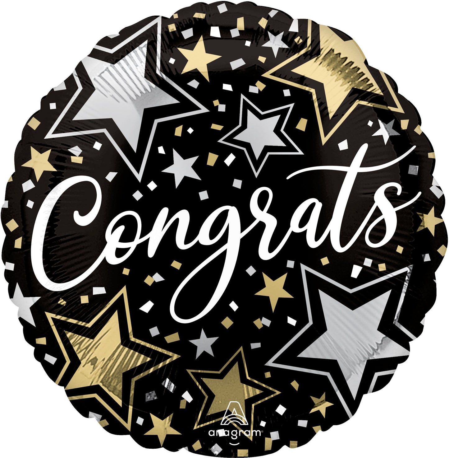 18" Congrats Stars Graduation Balloon