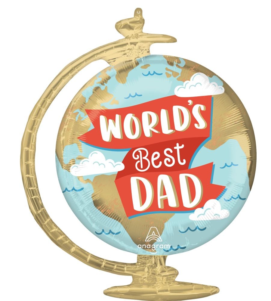 SuperShape World's Best Dad Globe Balloon