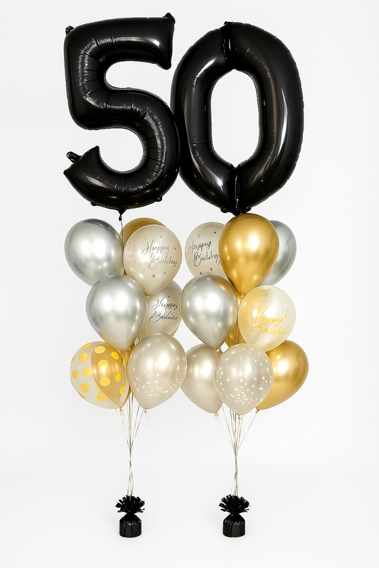 🎈 Luxe Milestone Number Balloon Bouquet