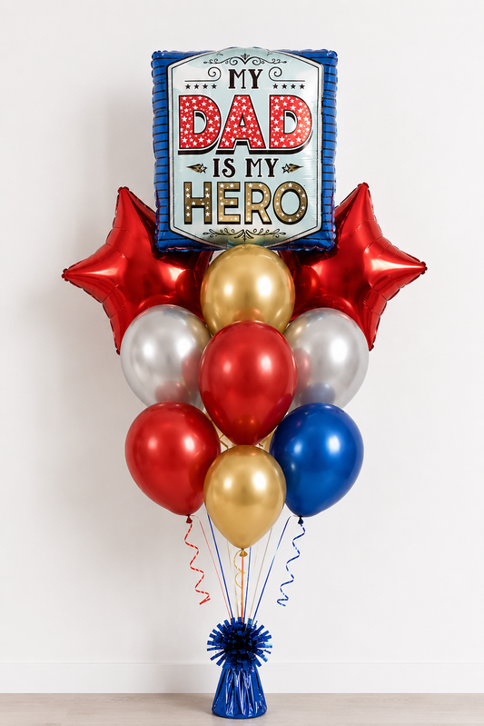 My Dad Is My Hero Balloon Bouquet