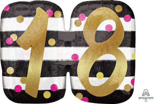 SuperShape Holographic Pink & Gold Milestone 18