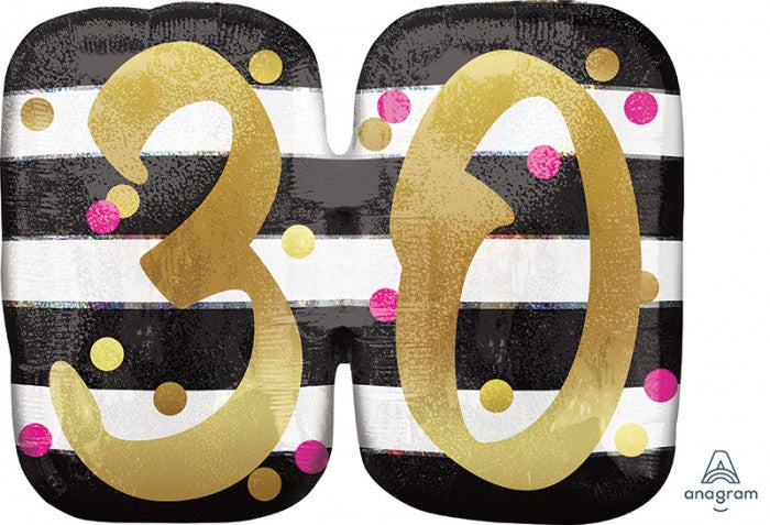 SuperShape Holographic Pink & Gold Milestone 30