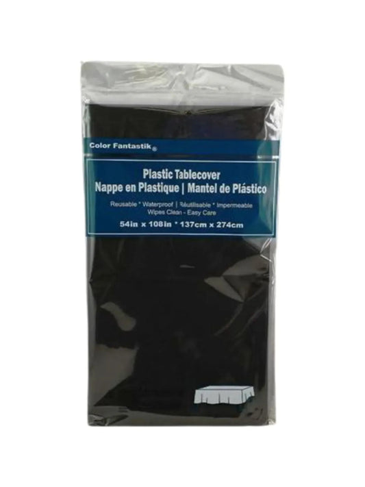 54 x 108 inch Vinyl Tablecloth – Black