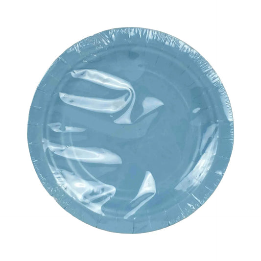 8 Pack 7 inch Paper Plates – Baby Blue