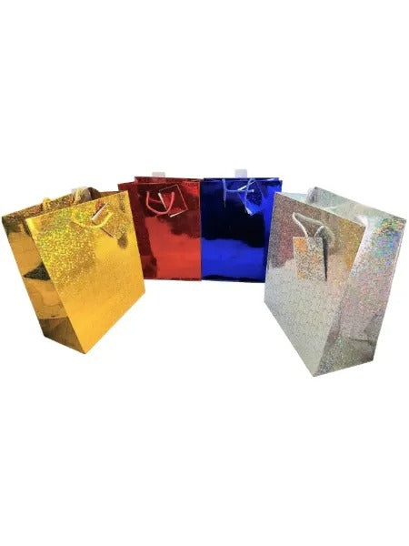 Holographic Medium Gift Bags – Assorted Colors