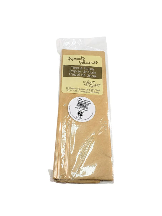 10 Pack Solid Matte Gold Tissue