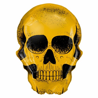 22" Golden Skull Balloon