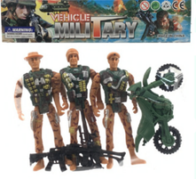 Toy Soldier and Motorcycle Play Set