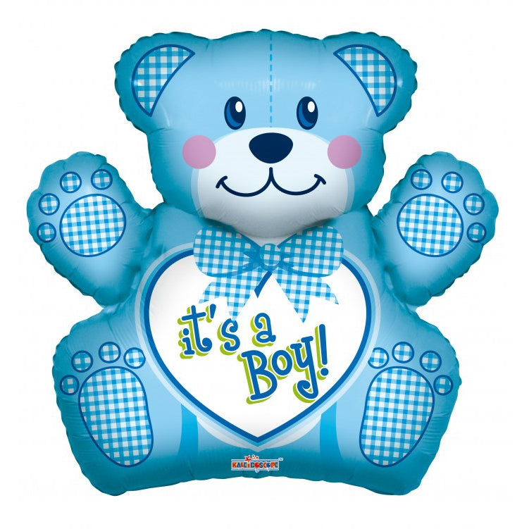 28" BABY BOY BEAR SHAPE springbank-balloons