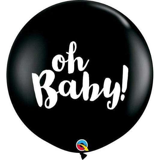 3 FT. Oh Baby! Onyx Black springbank-balloons