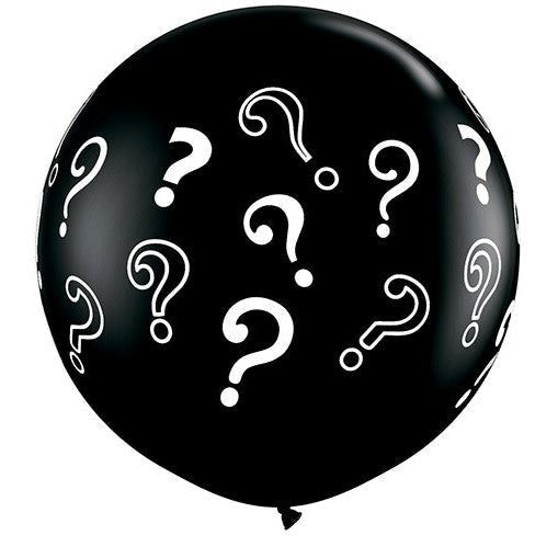 3 FT. Question Marks Onyx Black springbank-balloons