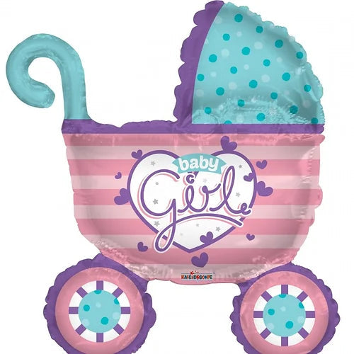 BABY GIRL STROLLER SHAPE springbank-balloons