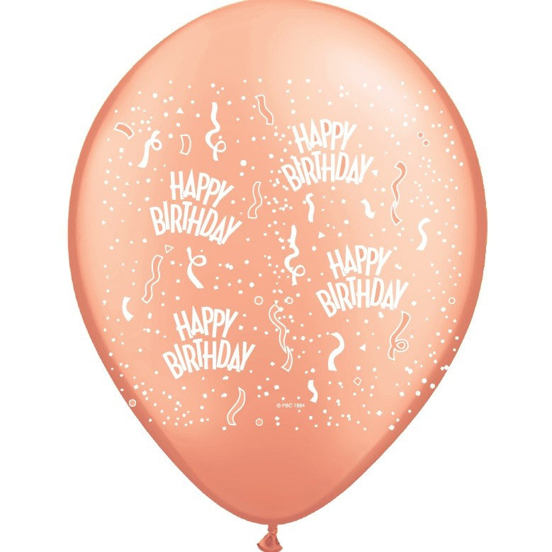 Birthday-A-Round Rosegold springbank-balloons