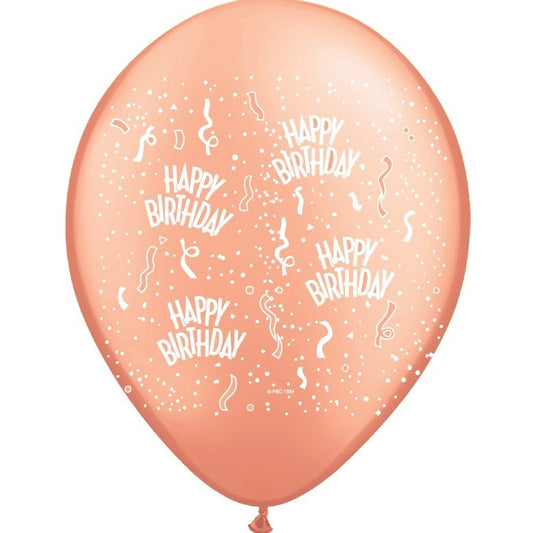 Birthday-A-Round Rosegold springbank-balloons