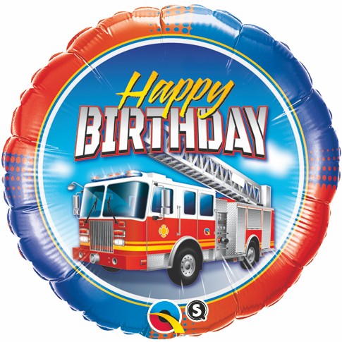 Birthday Fire Truck springbank-balloons