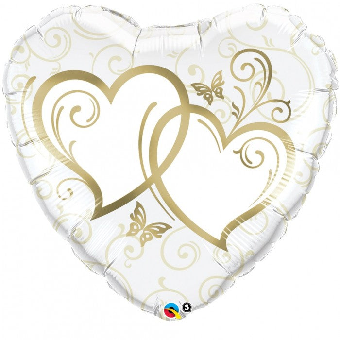 Entwined Hearts Gold springbank-balloons