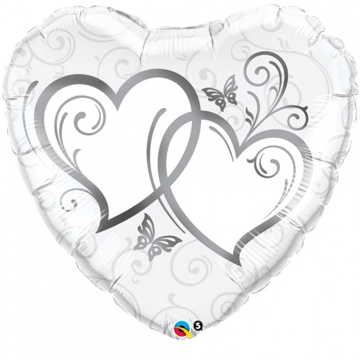 Entwined Hearts Silver springbank-balloons