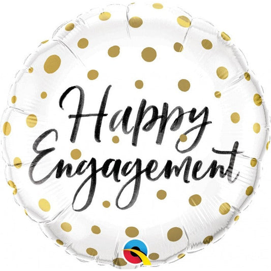 Happy Engagement Gold Dots springbank-balloons