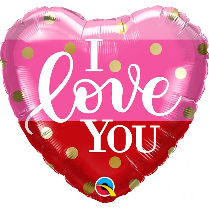 I Love You Gold Dots springbank-balloons