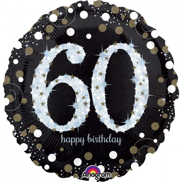 Jumbo Holographic Sparkling Birthday 60 springbank-balloons