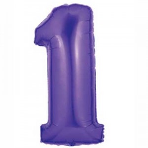 Jumbo Number 1 Pastel Foil Balloon springbank-balloons