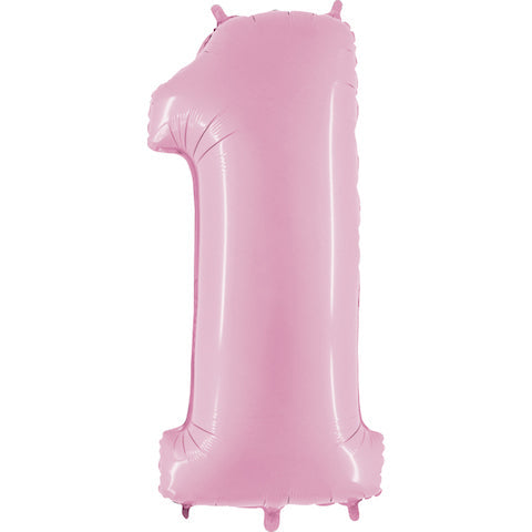 Jumbo Number 1 Pastel Foil Balloon springbank-balloons