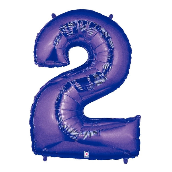 Jumbo Number 2 Pastel Foil Balloon springbank-balloons