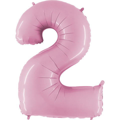 Jumbo Number 2 Pastel Foil Balloon springbank-balloons