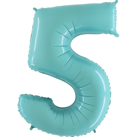 Jumbo Number 5 Pastel Foil Balloon springbank-balloons