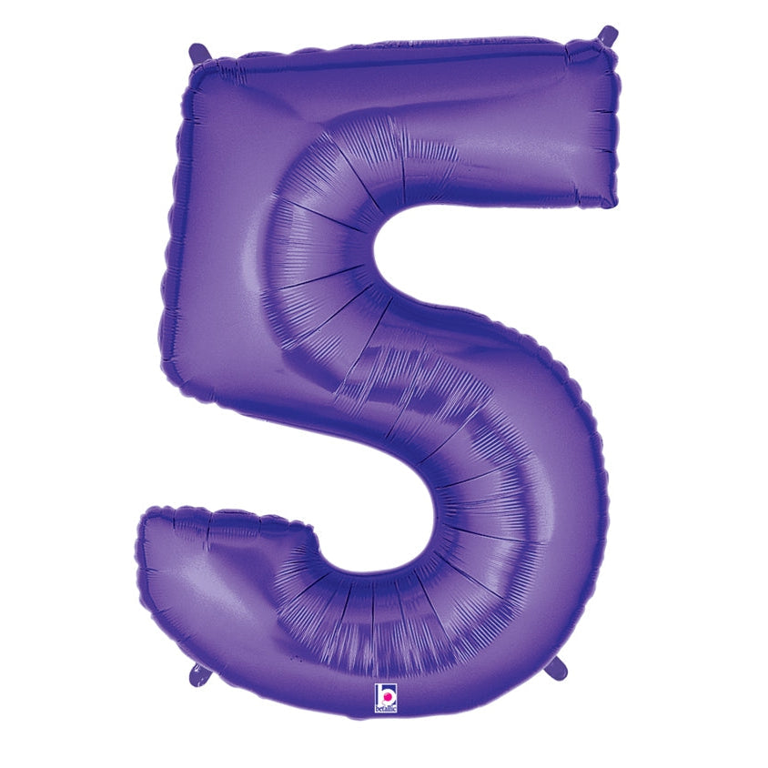 Jumbo Number 5 Pastel Foil Balloon springbank-balloons