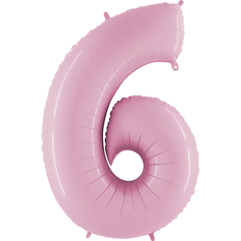 Jumbo Number 6 Pastel Foil Balloon springbank-balloons