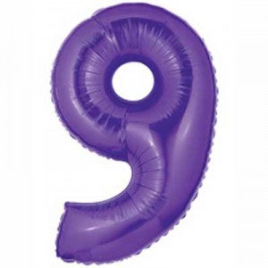 Jumbo Number 9 Pastel Foil Balloon springbank-balloons