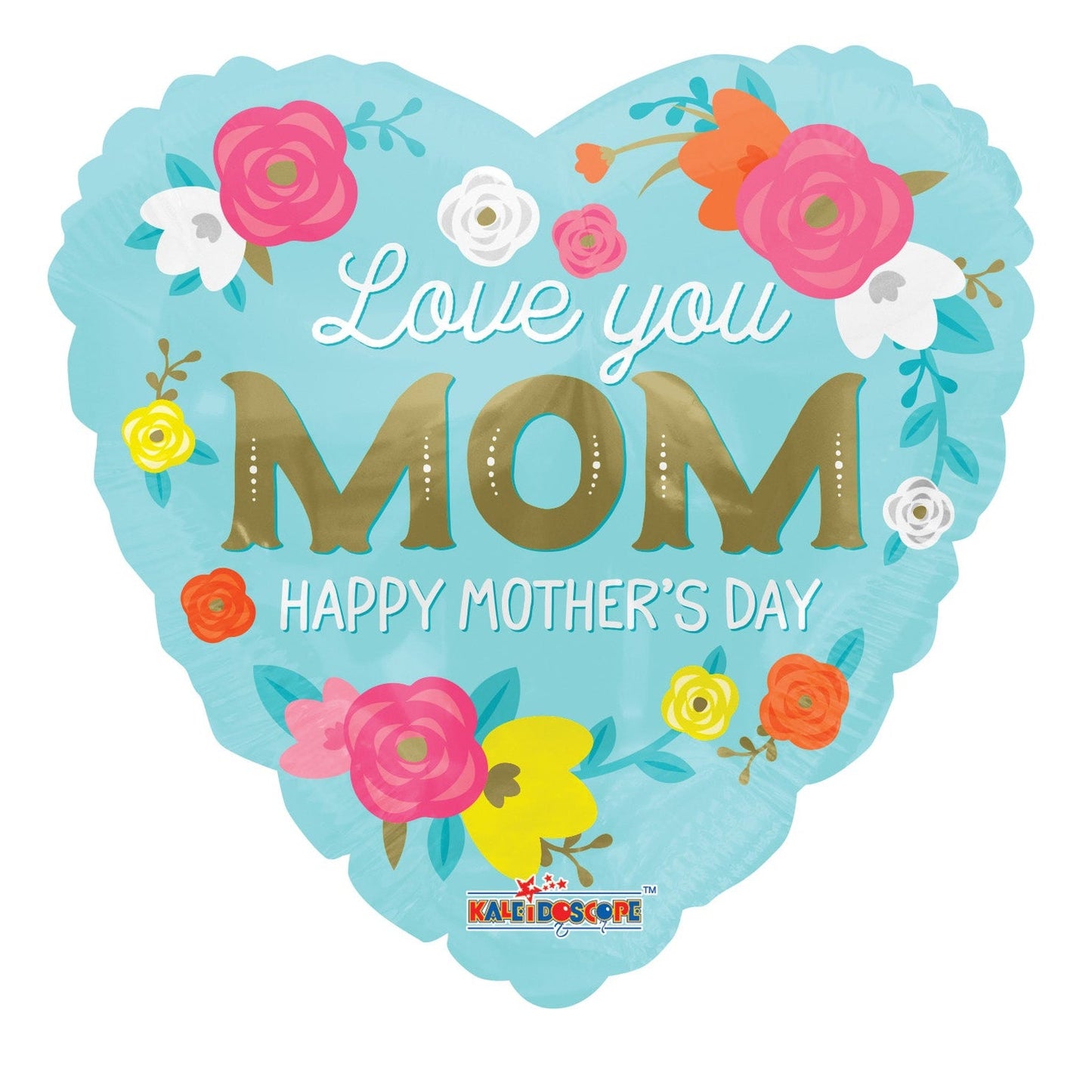 Love You Mom Flowers Balloon springbank-balloons