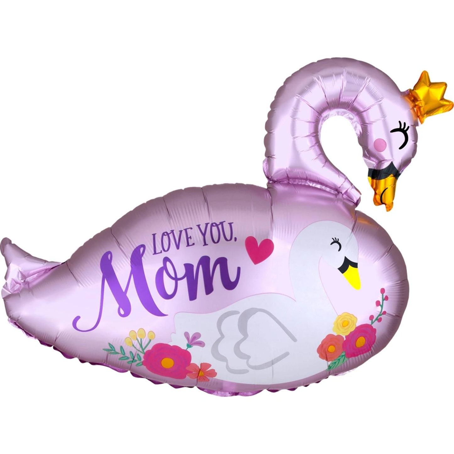 Mama & Baby Swan Satin SuperShape Balloon springbank-balloons