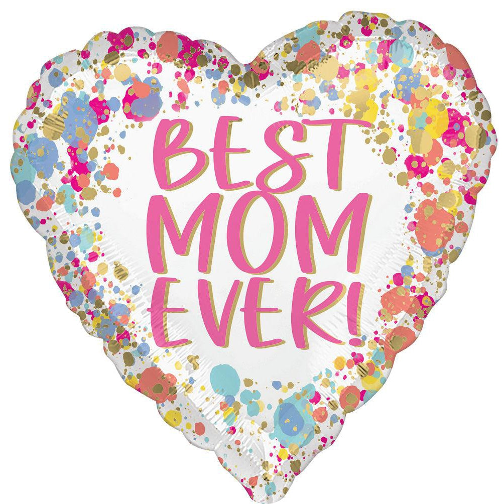 Painted Best Mom Ever Standard Foil Balloon springbank-balloons