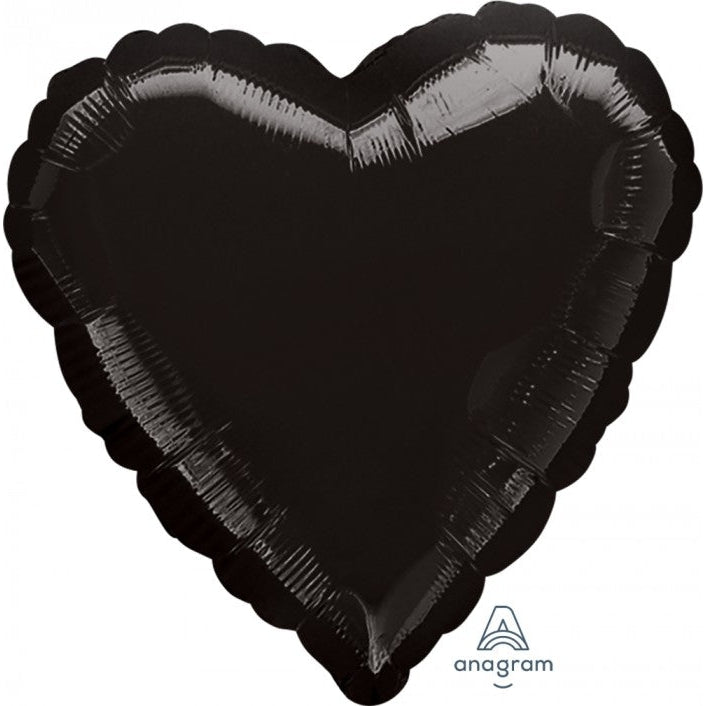 Standard Heart Black springbank-balloons