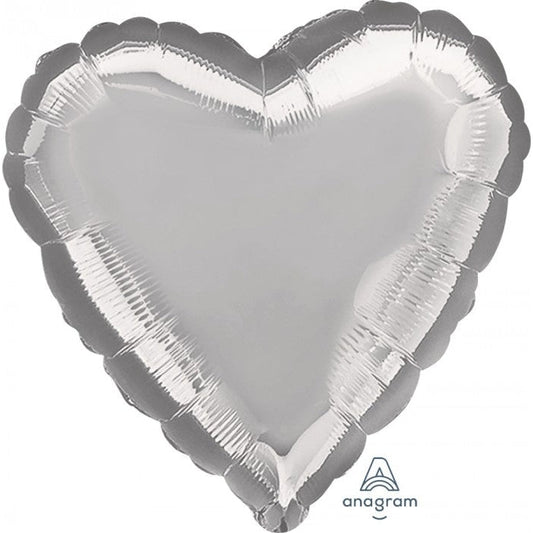 Standard Heart Metallic Silver springbank-balloons