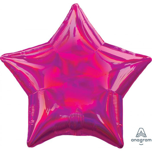 Standard Holographic Iridescent Magenta Star springbank-balloons